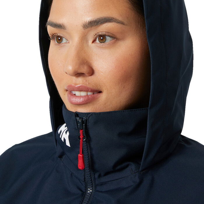 2024 Helly Hansen Mujer Crew Chaqueta De Vela De Capa Intermedia Con Capucha 2.0 34447 - Navy